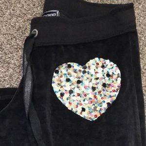 PINK velour sweatpants